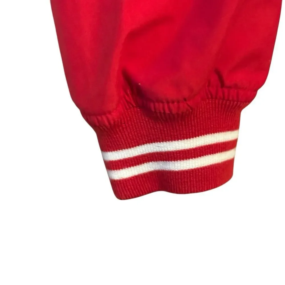 Vintage Holloway YMCA Red Pullover Windbreaker Bomber Unisex Jacket Size Small